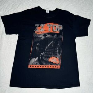 ZZTop Tres Hombres 2018 Tour Shirt Black Graphic Band T Shirt Mens Size L Gildan
